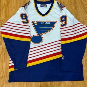 Starter st louis blues wayne gretzky hockey jersey